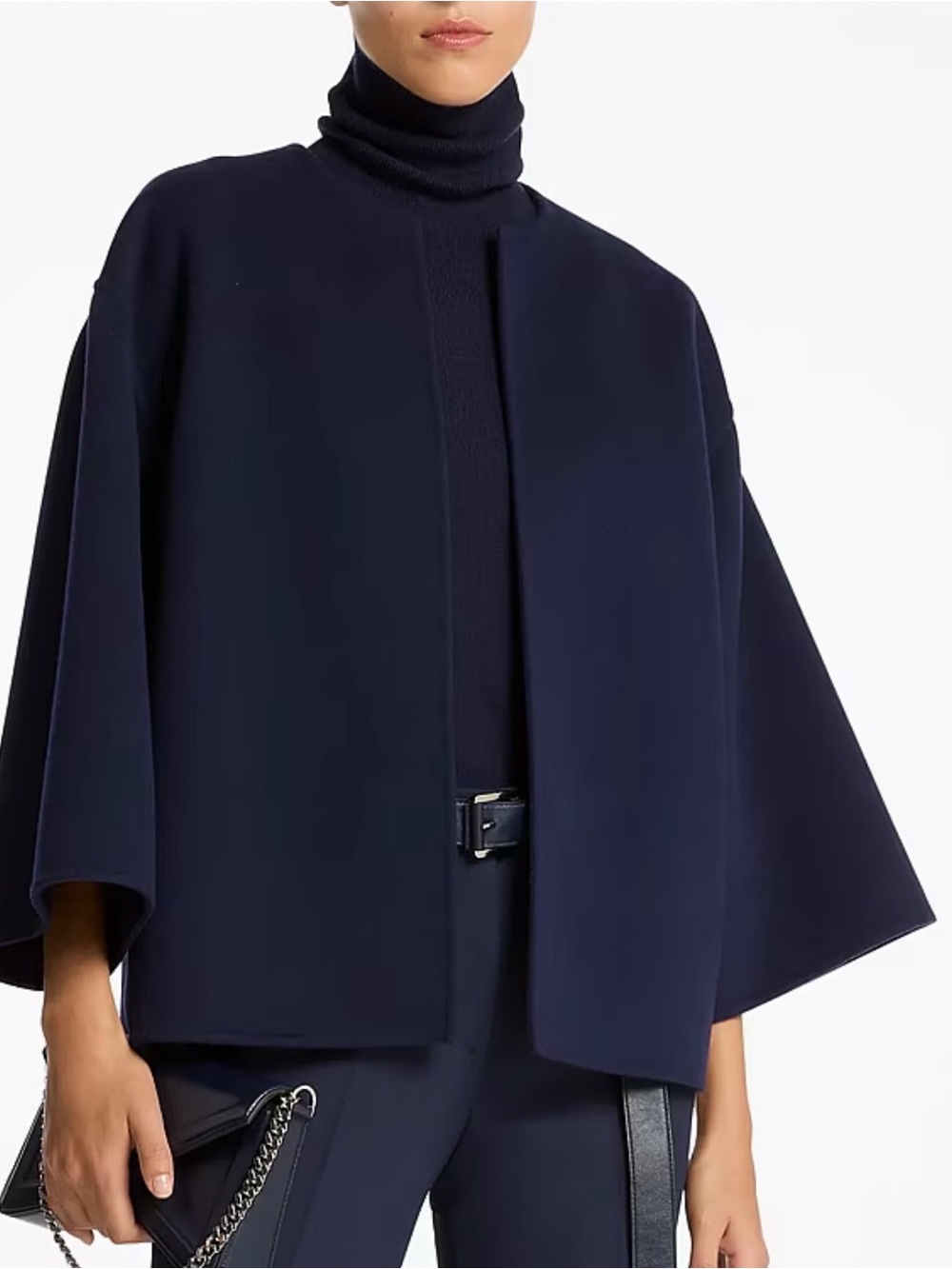 Michael Kors Dark Navy Cape Blazer